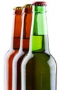 Beer bottles isolated on white background Royalty Free Stock Photo