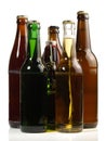 Beer Bottles on white Background - Isolated Royalty Free Stock Photo