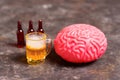 Beer and Brain: The Impact of Alcohol on the Mind Royalty Free Stock Photo