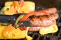 Beer bratwurst barbecued Royalty Free Stock Photo