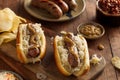 Beer Bratwurst with Sauerkraut Royalty Free Stock Photo