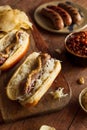 Beer Bratwurst with Sauerkraut Royalty Free Stock Photo
