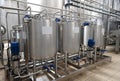 Beer brewery on the factory, alcohol production equipment