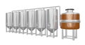 Beer brewery system Royalty Free Stock Photo