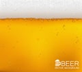 Beer bubbles close-up. Royalty Free Stock Photo