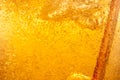 Beer bubbles in the high magnification and close up Royalty Free Stock Photo