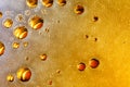 Beer bubbles,water drops on beer background,blur,textures. Royalty Free Stock Photo