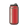 Beer can. Hand drawn vector illusration isolated on white backgrpund