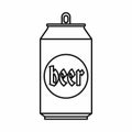 Beer can icon, outline style