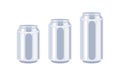 Beer cans sizes icons set. Royalty Free Stock Photo