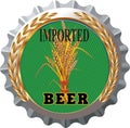 Beer cap with image of a barley bunch