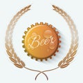 Beer cap Royalty Free Stock Photo