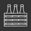 Beer case chalk icon