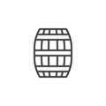Beer cask outline icon