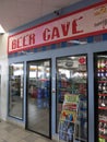 Beer Cave inside convenience store Royalty Free Stock Photo