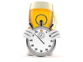 Beer character with stopwatch