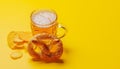 Beer, chips and pretzel Royalty Free Stock Photo