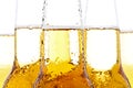 Beer closeup on white Royalty Free Stock Photo