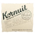 Beer coaster for advertising Grolsch Kornuit beer.