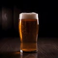 Beer. Cold Craft light Beer in a glass with water drops Royalty Free Stock Photo