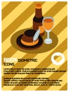 Beer color isometric poster