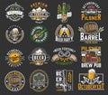 Beer colorful designs collection