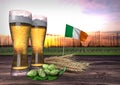 Beer consumption in Ireland. 3D render