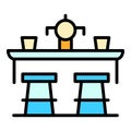 Beer counter icon vector flat