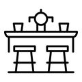 Beer counter icon, outline style