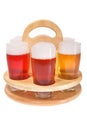 Beer crate with beer glasses Royalty Free Stock Photo