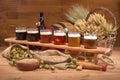 Beer crate with beer glasses