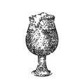 beer cup glass sketch hand drawn vector Royalty Free Stock Photo