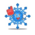 With beer cute cartoon shape from snowflake toy Royalty Free Stock Photo