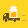 Beer Delivery. Symbol Template Logo.