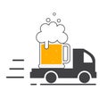 Beer Delivery. Symbol Template Logo.