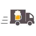 Beer Delivery. Symbol Template Logo.