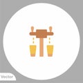 Beer dispenser vector icon sign symbol