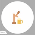 Beer dispenser vector icon sign symbol