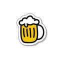 Beer doodle sticker icon