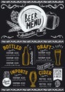 Beer menu restaurant, drink template. Royalty Free Stock Photo