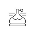 Beer fermentation line outline icon