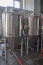 Beer fermenter in brewery