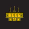 Beer fest hand drawn flat color vector icon Royalty Free Stock Photo