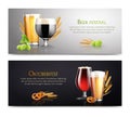 Beer Fest Horizontal Banners Royalty Free Stock Photo