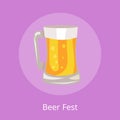 Beer Fest Icon of Light Beverage Mug Illustration