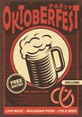 Beer fest promotional poster design Royalty Free Stock Photo