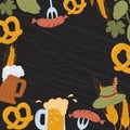 Beer festival background. Vector illustration Royalty Free Stock Photo