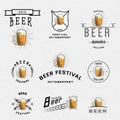 Beer festival badges logos and labels for any use Royalty Free Stock Photo