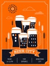 Beer festival in the city, event poster