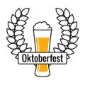 Beer Festival Logo, Isolated Vector Sign